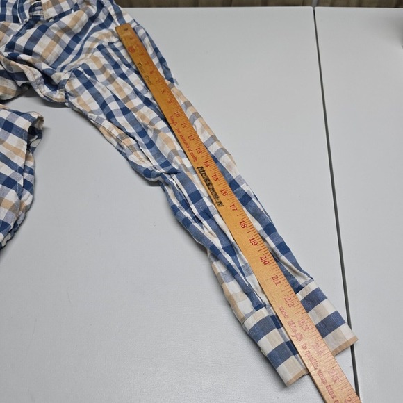 Ball and Buck Scout Shirt Mens Large Blue Gingham Cotton Plaid Heritage USA - Picture 10 of 12